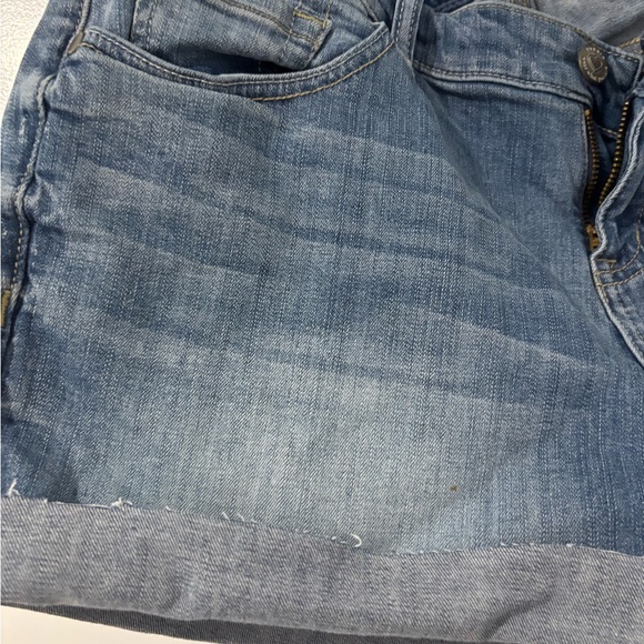Torrid Blue Jean Shorts with Cuffed Hem - Picture 4 of 5